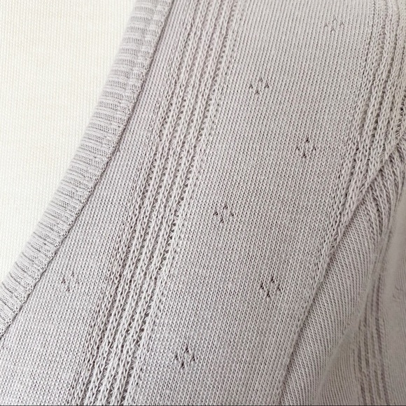 NWT Madewell Gray (Grey) Eyelet Short Sleeve Top Size Medium - Picture 9 of 12